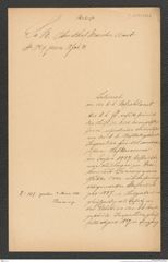 k.k. naturhistorisches Hofmuseum, Intendanzakten 1885-1896 (Hauer), Aktenzahl Z.107/1888, Seite 1